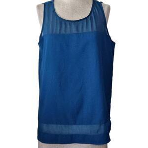 Blue Sleeveless Blouse Size Medium